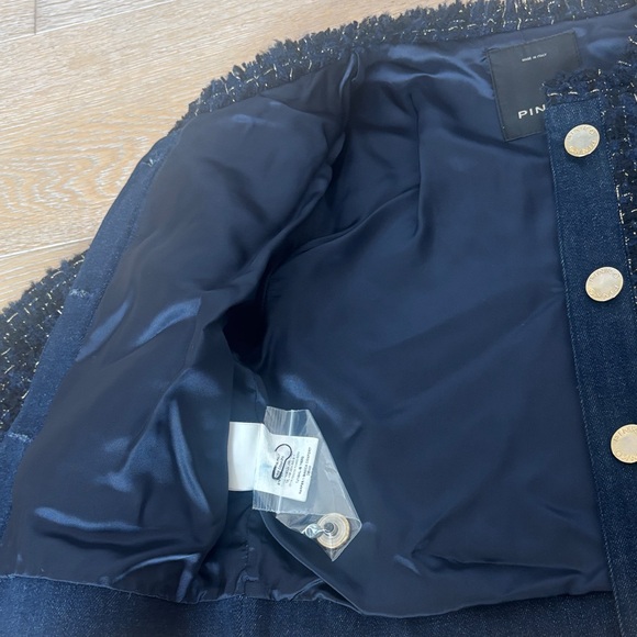 PINKO Chic Black Tweed Women's Cardigan - Picture 7 of 8